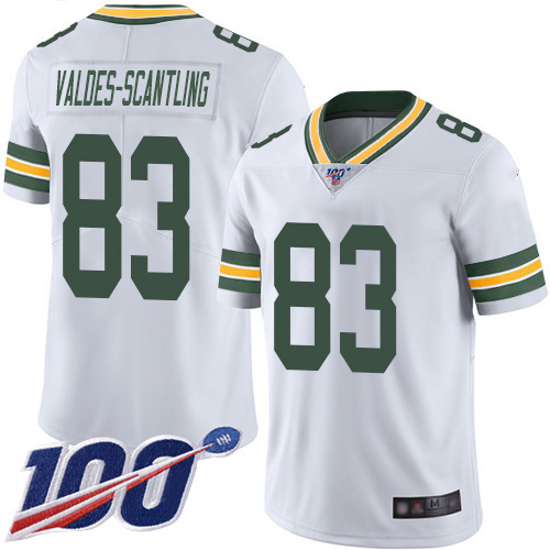 Green Bay Packers Limited White Men #83 Valdes-Scantling Marquez Road Jersey Nike NFL 100th Season Vapor Untouchable->youth nfl jersey->Youth Jersey